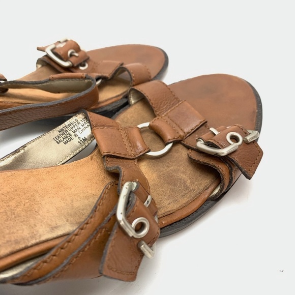 Nine West TEWELS Brown Heels Sandals Leather sz 11 - Picture 4 of 16
